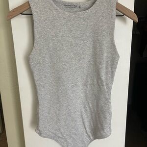 Abercrombie & Fitch Gray Sleeveless Bodysuit